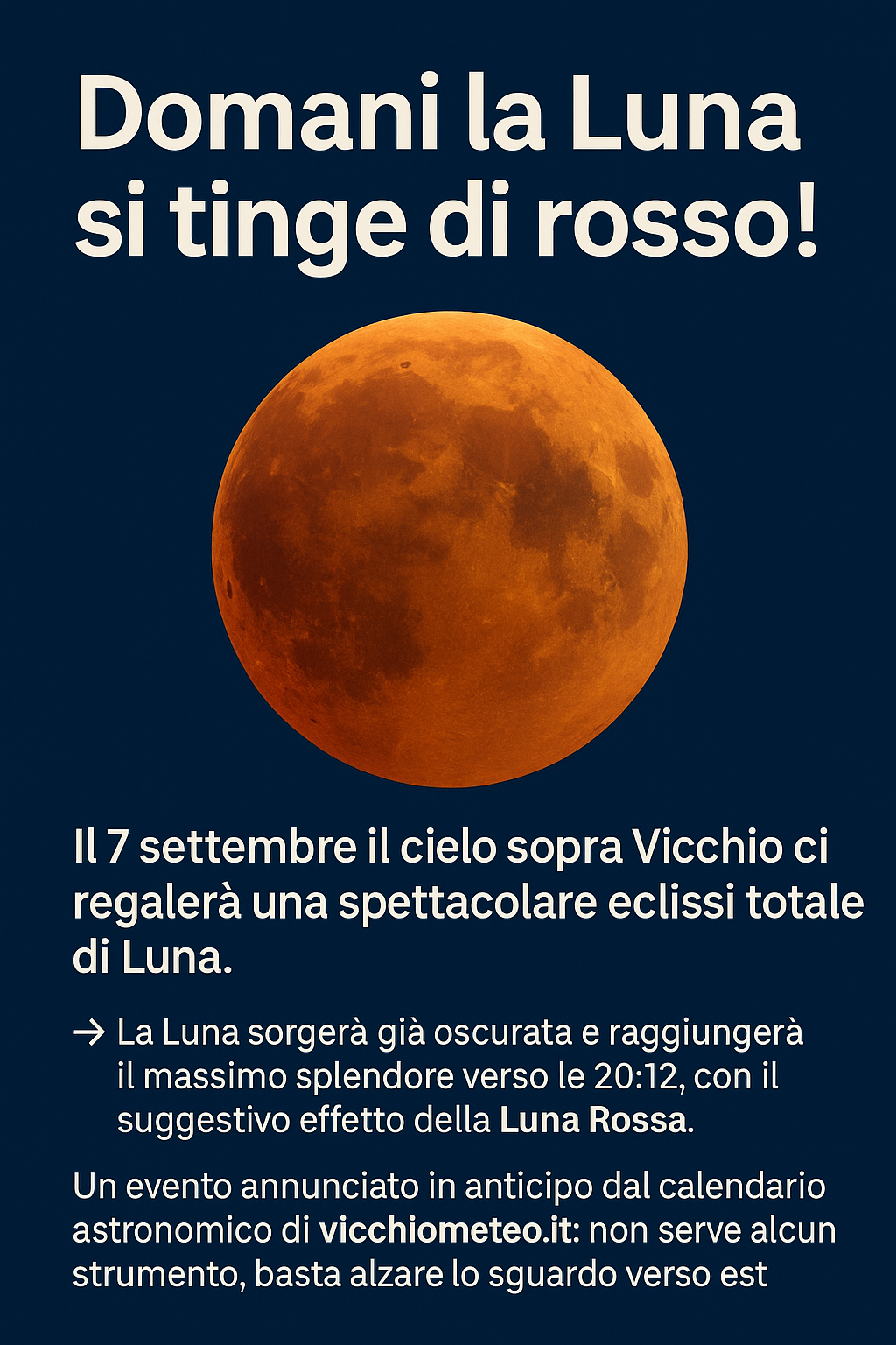 eclissi di luna programma dove vederla nel mugello e come
