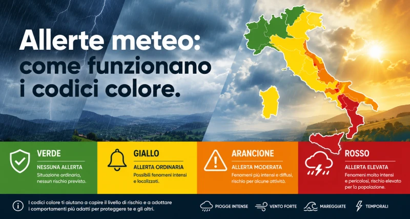 Codici colore allerta meteo Protezione Civile